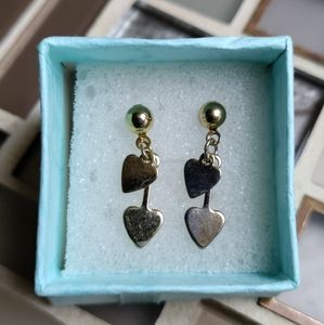 Vintage Dbl Heart earrings-$5 add on